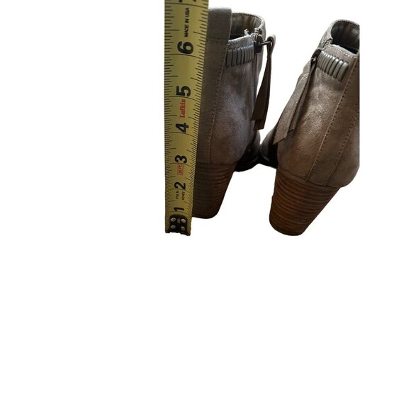 Dolce Vita Womens Suede Ankle Boots With Stacked Heel & Zipper Size 7 Taupe - Picture 5 of 11